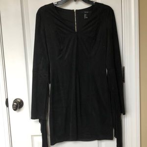 Forever 21 Black Suede Fringed Women’s Dress S